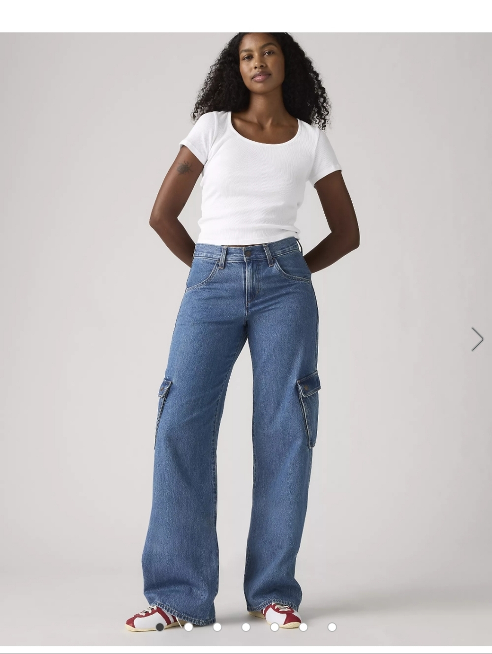 NWT Levi's Superlow Loose Cargo Jeans Women's Size 30x31